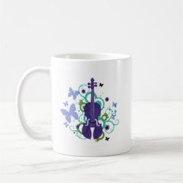 Caneca De Café Design do violino do céu