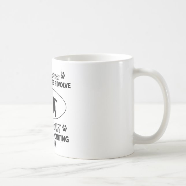 Caneca De Café Design engraçado do griffon apontar wirehaired (Direita)