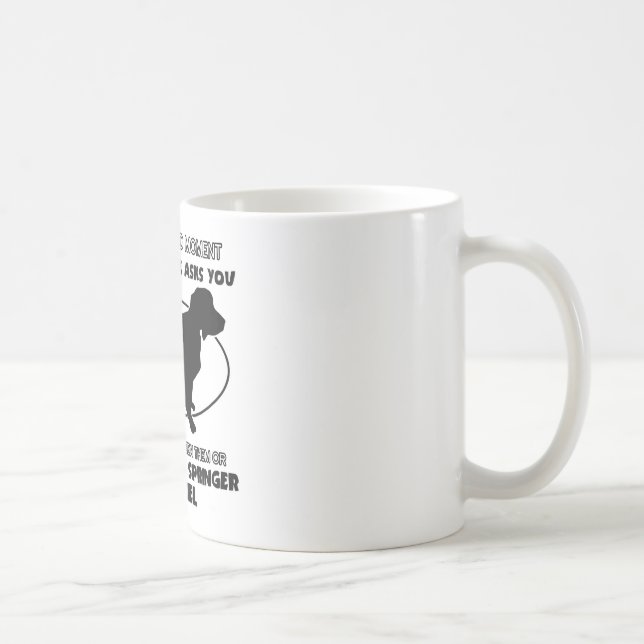 Caneca De Café Design engraçado do SPANIEL de SPRINGER INGLÊS (Direita)