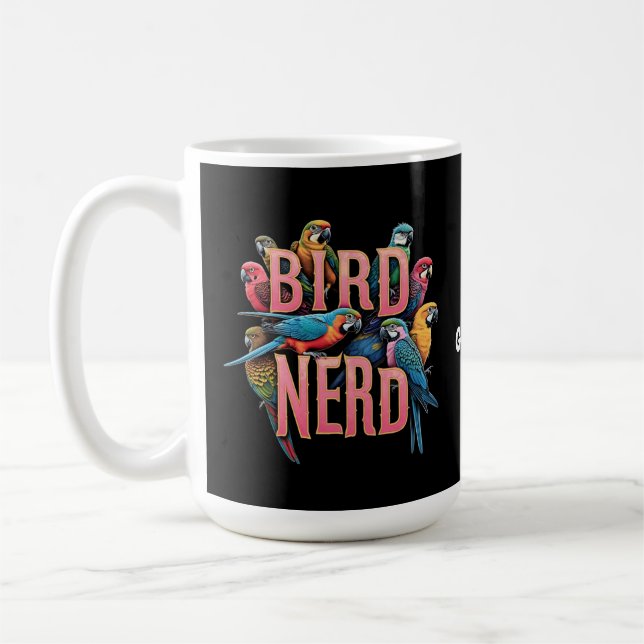 Caneca De Café Design engraçado para o Nerd de pássaros para vigi (Esquerda)