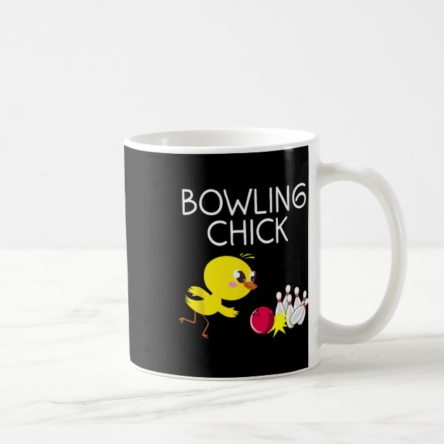 Caneca De Café Design Engraçado Para Raparigas Bowler Bowlin (Direita)