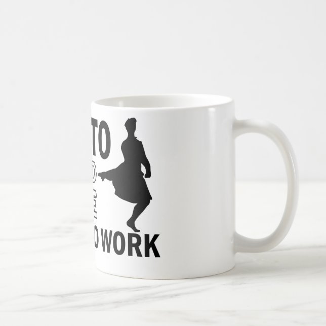 Caneca De Café Design escocês da dança das montanhas (Direita)