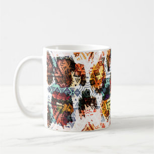 Caneca De Café Design étnica. Padrão sem costura de cor d'água di
