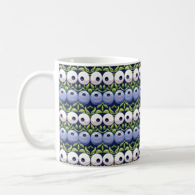 Caneca De Café Design exclusivo de mirtilo de mirtilo (Esquerda)