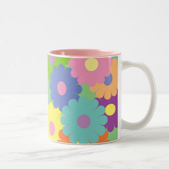 caneca de café design floral de pop bonito (Direita)