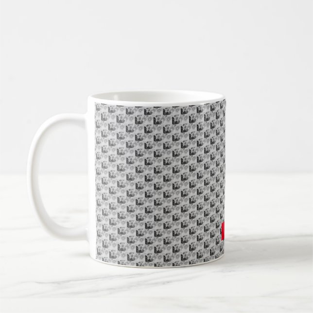 Caneca De Café Design floral moderno (Esquerda)