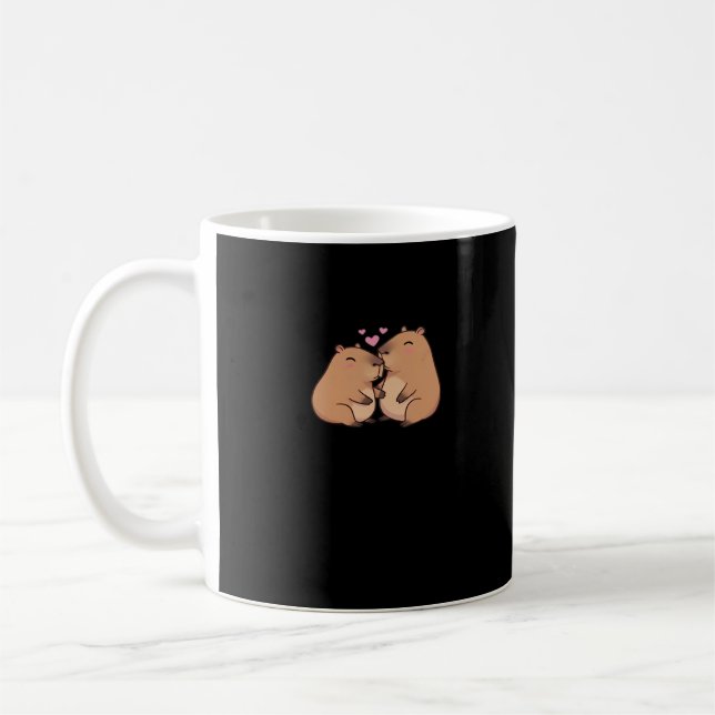 Caneca De Café Design Fofo de Animal Capy Better Together  (Esquerda)
