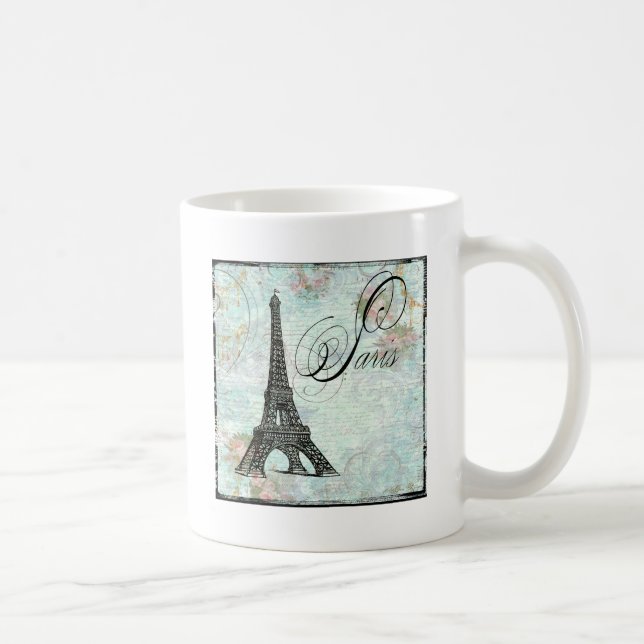 Caneca De Café Design francês de Paris La Tour Eiffel (Direita)