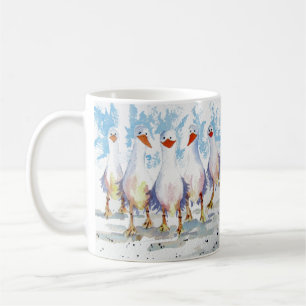 Caneca De Café Design Funny Seagull para Beach Hut ou House