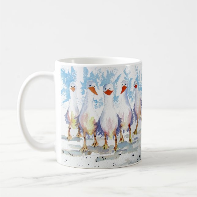 Caneca De Café Design Funny Seagull para Beach Hut ou House (Esquerda)