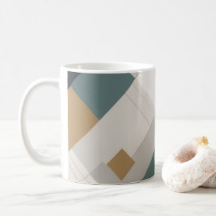 Caneca De Café Design geométrica moderna com interseção
