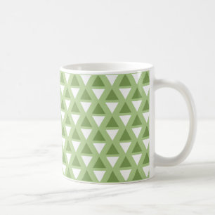 Caneca De Café Design geométrica verde pastel simples