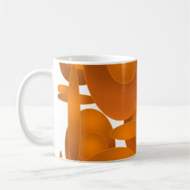 Caneca De Café Design Geométrico Retro Moderno