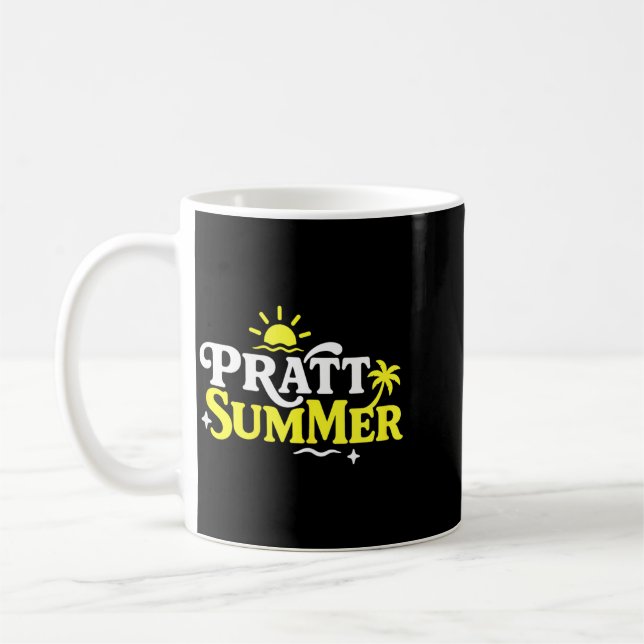 Caneca De Café Design Gráfico Divertido de Verão Pratt (Esquerda)
