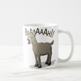 Caneca De Café Design gritando do macarronete do Doodle da cabra