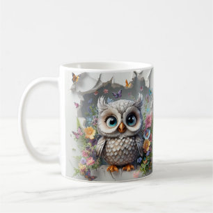 Caneca De Café Design imprimível para o dia de as mães 3d Owl