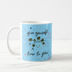Caneca De Café Design Inspiracional Mindset de Crescimento