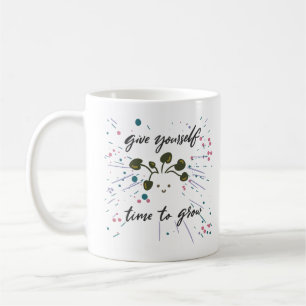 Caneca De Café Design Inspiracional Mindset de Crescimento