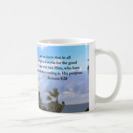 CANECA DE CAFÉ DESIGN INSPIRANDO ROMANOS 8:28