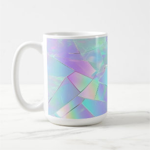 Caneca De Café Design Iridescente Azul e Roxo