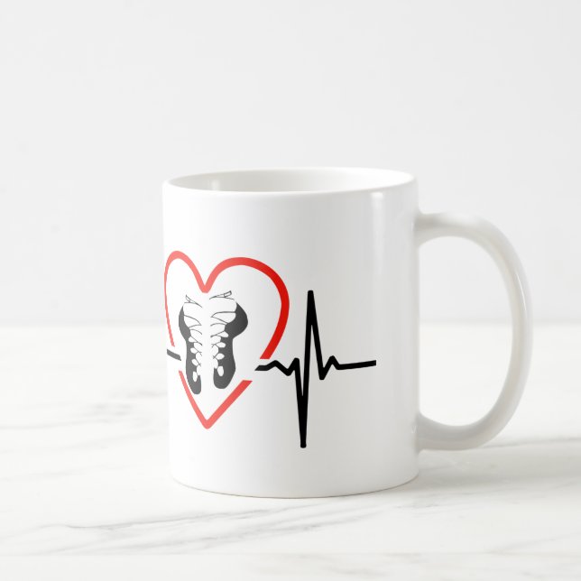 Caneca De Café Design irlandês da pulsação do coração do (Direita)