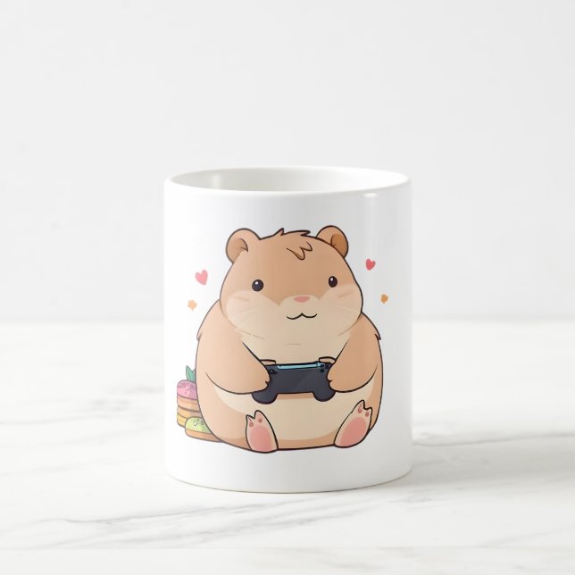 Caneca De Café Design Kawaii Capivara Gamer Fofa (Centro)
