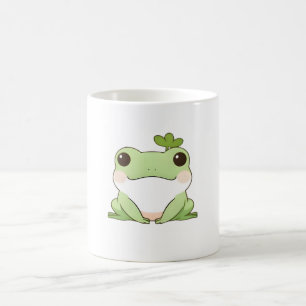 Caneca De Café Design Kawaii de Sapo Chibi Simples e Fofo