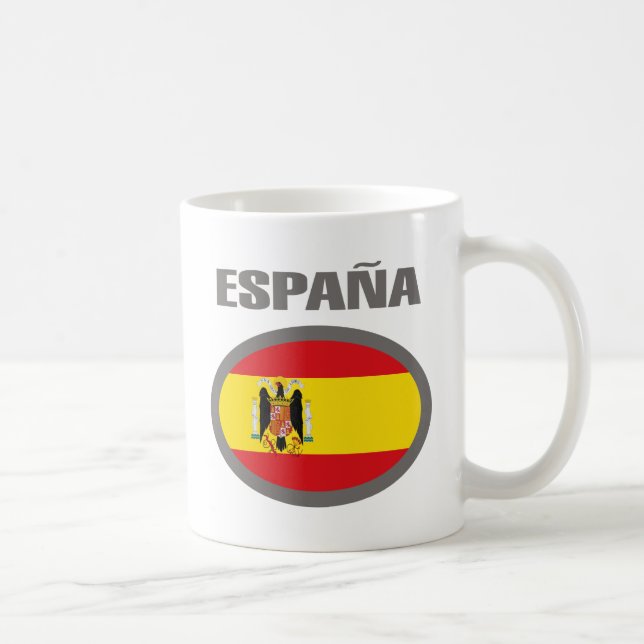 Caneca De Café Design legal da bandeira da espanha! (Direita)