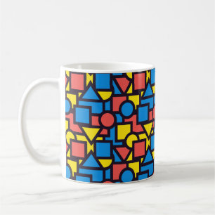 Caneca De Café Design Legal de Formas Abstratos e coloridas