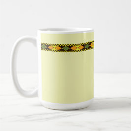Caneca De Café Design Liso Laranja Amarelo