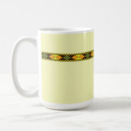 Caneca De Café Design Liso Laranja Amarelo