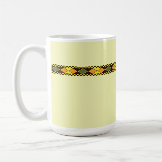 Caneca De Café Design Liso Laranja Amarelo (Esquerda)