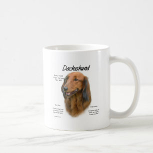 Caneca De Café Design (longhair) da história do Dachshund