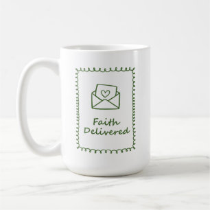 Caneca De Café Design Minimalista de Carta Inspiradora Cristã