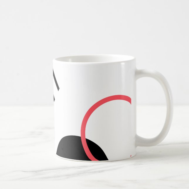 Caneca De Café Design moderna, simples, urbana, geométrica de ten (Direita)