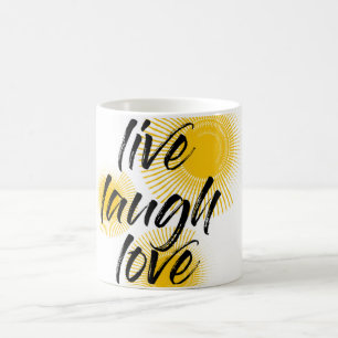 Caneca De Café design moderno, alegre e moderno viva a rir do amo