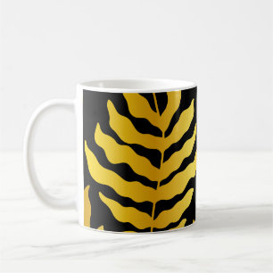 Caneca De Café Design moderno com folhas. Folhas tropicais de our