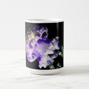 Caneca De Café Design Monograma de Peixe Roxo