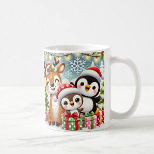 Caneca De Café Design Mug de Animais de Natal Bonitos