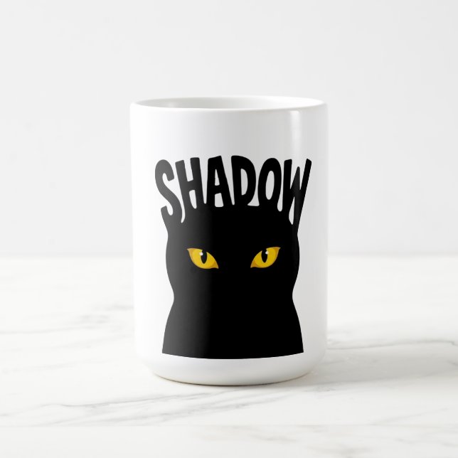 Caneca De Café Design Olhos de Gato Preto Misterioso (Centro)