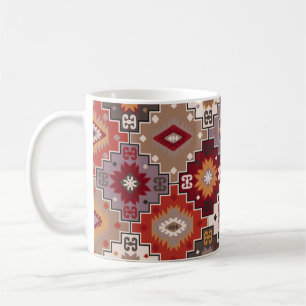 Caneca De Café Design original de tapete persa, textura tribal. E
