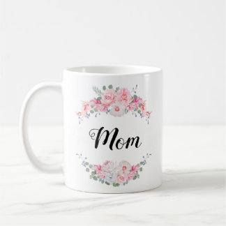 Caneca De Café Design personalizado com beira floral