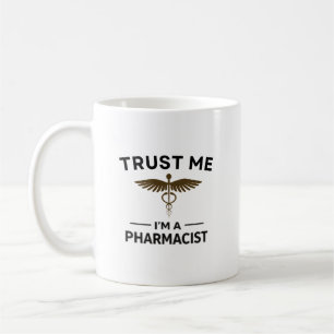 Caneca De Café Design Personalizado Confie em Mim Sou um Farmacêu