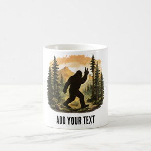 Caneca De Café Design Personalizado de Bigfoot Sasquatch Engraçad