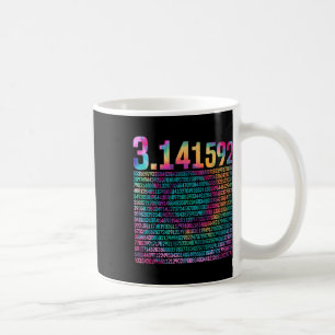 Caneca De Café Design Pi Para O Professor Tie Dye 3.14 Dígitos Pi