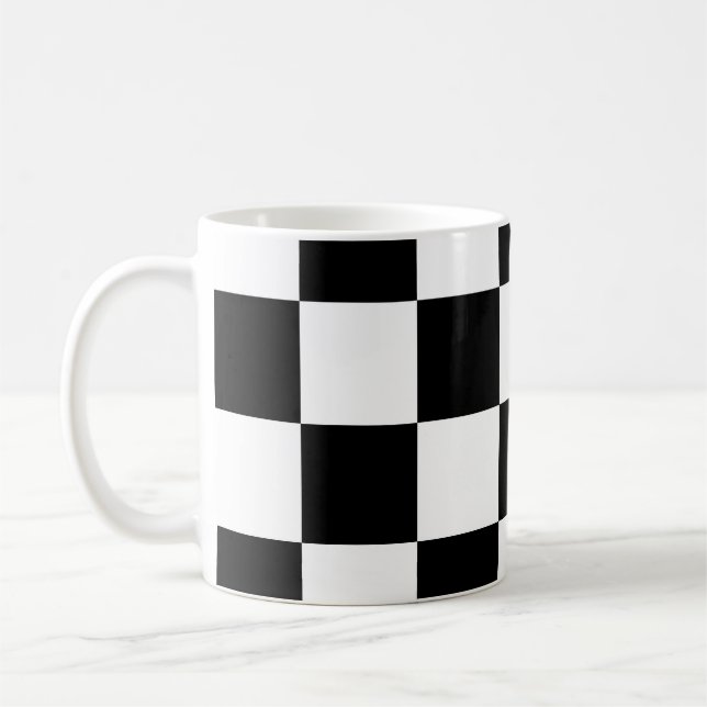 Caneca De Café Design Preto e Branco  (Esquerda)