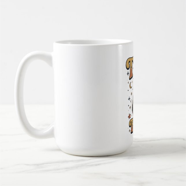 Caneca De Café Design Preto Pequeno Gato Chefe (Esquerda)