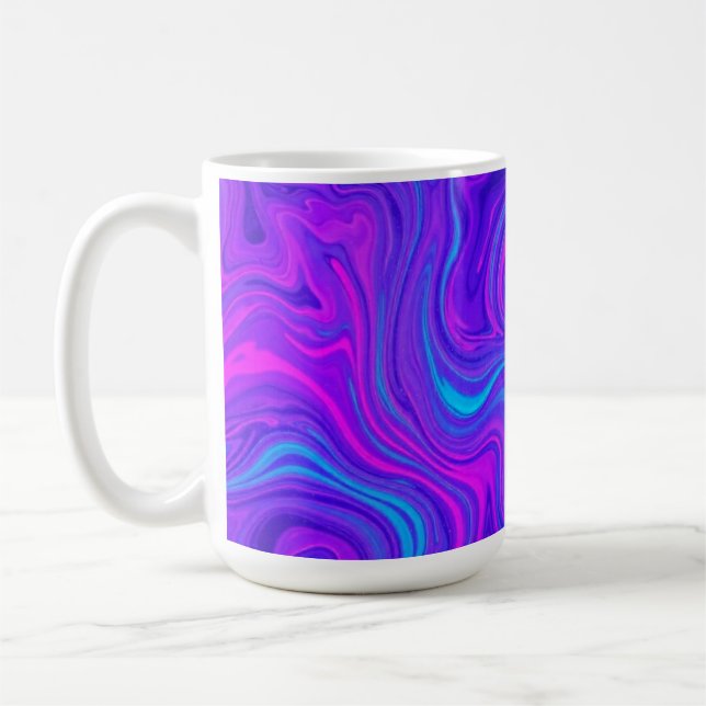 Caneca De Café Design psíquico psíquico ondulado (Esquerda)
