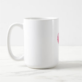 Caneca De Café Design Romântico de Corações Rosa