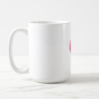 Caneca De Café Design Romântico de Corações Rosa